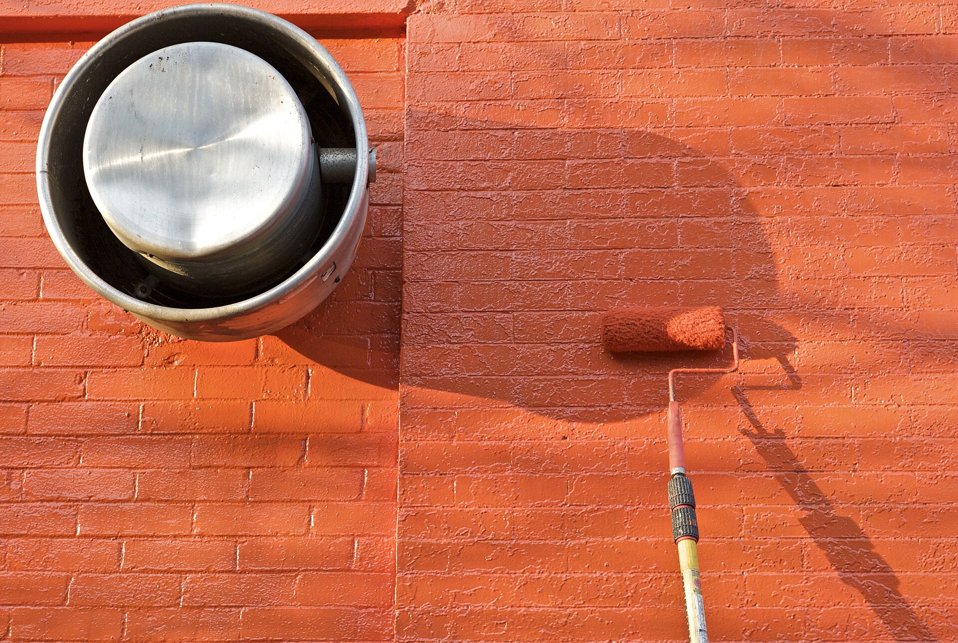 A paint roller, used to lay down an even coat after repairs are finished